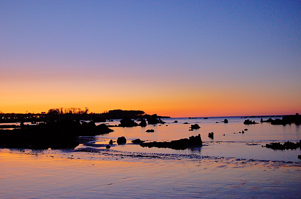 Playa Trengandín, atardecer