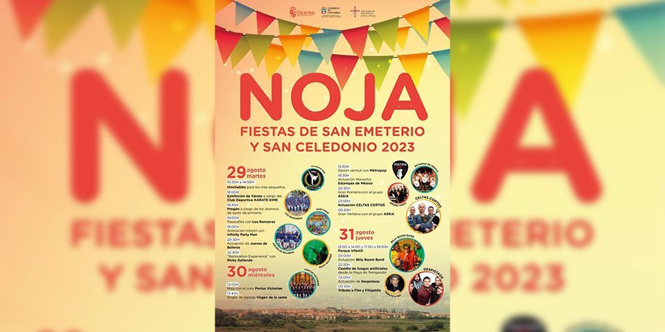 Cartel fiestas de Noja 2023